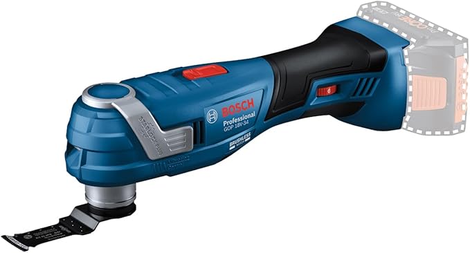 Bosch Professional 18V systeem draadloze schuurmachine GOP 18V-34 (koolloze motor, Vibration Control, fijne handgreep 180 mm, met 1 zaagblad)