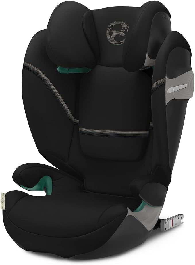 Cybex Gouden kinderzitje Solution S2 i-Fix, voor auto's met en zonder ISOFIX, 100 - 150 cm, van ongeveer 3 tot 12 jaar (15 - 50 kg), Moon Black