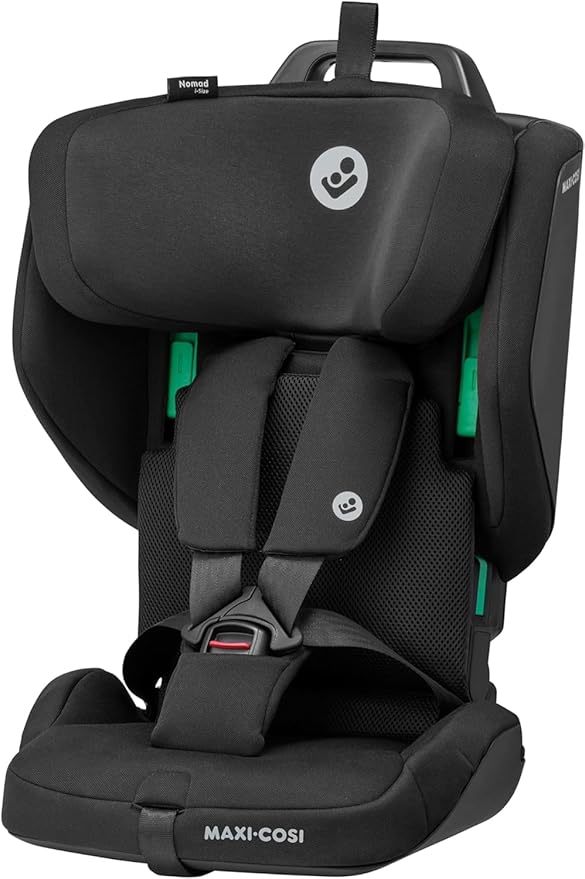 Maxi-Cosi Nomad Plus, Inklapbare Autostoel, 15 Maanden - 4 Jaar, 67-105 cm, Draagbare Reis Autostoel, Ultra-Compact & Lichtgewicht, Bescherming Zijdelingse Botsing, Past in elke auto, Authentic Black