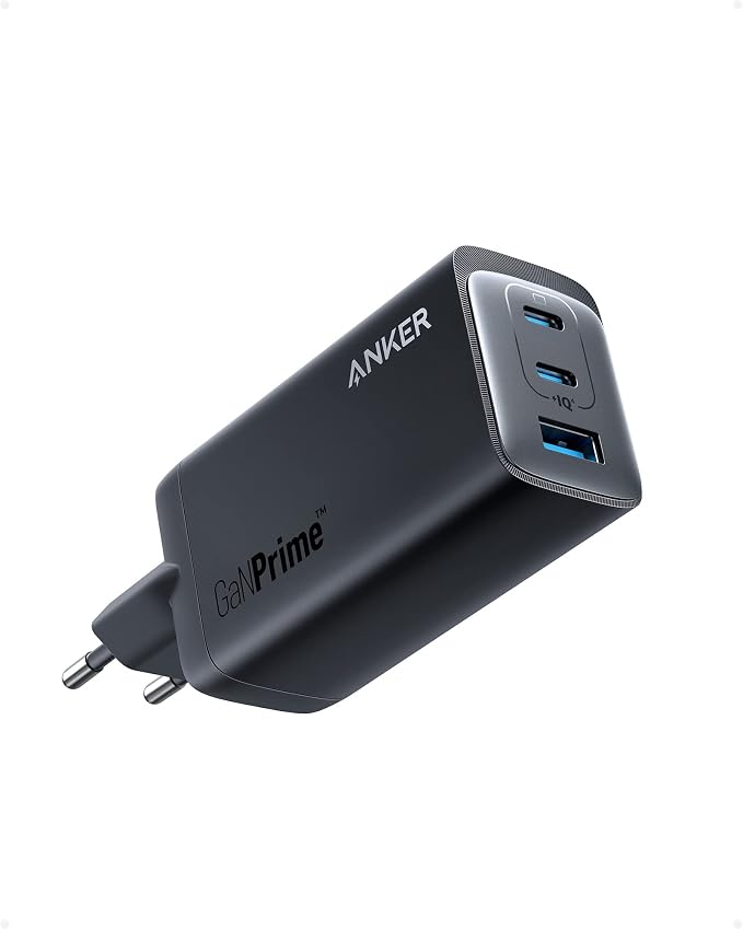 Anker Oplader 737(GaNPrime 120 W) USB-C-oplader, compacte opvouwbare wandoplader met drie poorten voor MacBook Pro/Air, iPad Pro, Galaxy S22/S21, Dell XPS 13, Note 20/10+, iPhone 15/Pro, Pixel en meer