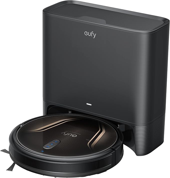 eufy Clean robotstofzuiger met afzuigstation G40 Hybrid+, robotstofzuiger met dweilfunctie, 2.500 Pa zuigkracht, wifi-functie, planbare zuiggroutte, ultradun design, perfect voor dagelijkse reiniging
