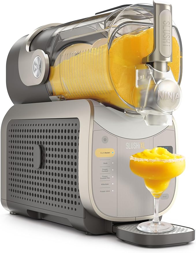 Ninja SLUSHi XL Frozen Drinks Maker met Slush-Assist-technologie, extra-grote inhoud van 3,7 l (max. vulcapaciteit 2.840 ml), maak slush, bevroren cocktails en meer, Mocca FS601EUBR
