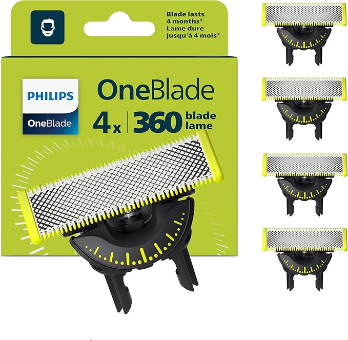 Testina rasoio - PHILIPS One Blade - Confezione da 4 lamette di ricambio 360 QP440/50