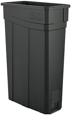 Suncast Commercial TCN2030 Narrow Trash Can Without Handles, 30. 00 Height x 11. 08 Width, 23 gal Capacity, Gray