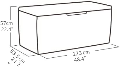 Keter Springwood Opbergbox - 305 L - 123x54x57 cm - Grafiet
