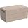 Duramax Durabox 416 Liter Opbergbox, Tuinmeubel Kussenbox Met Gascilinder, Houtnerf Textuur, Veilig & Zeker, Warm Taupe
