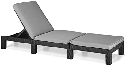 Allibert Daytona Ligbed - 4 posities - 65x195x22 cm - Grafiet