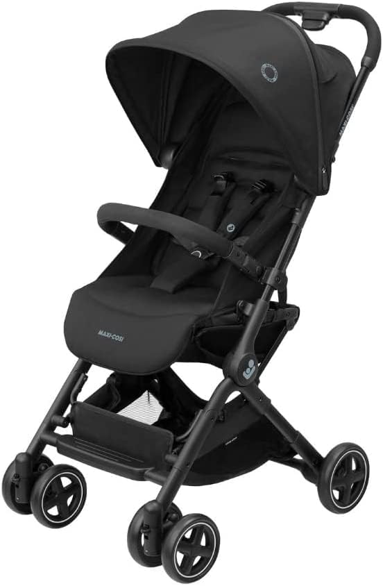 Maxi-Cosi Lara2 Kinderwagen, 0-4 jaar, 0-22 kg, Baby Wandelwagen, Lichte & Compacte Kinderwagen, 3 Ligstanden, Vlakke Ligstand, Automatisch Inklapbaar, Schouderriem, Essential Black