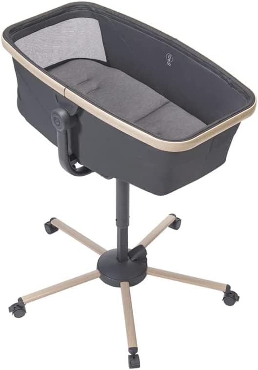 Maxi-Cosi Alba Alles-in-één wieg, Babywieg, Ligstoel en Kinderstoel, 100% gerecyclede stoffen, 0 maanden - 3 jaar oud (15 kg), combineren met Maxi-Cosi Alba-maaltijdkit, Beyond Graphite