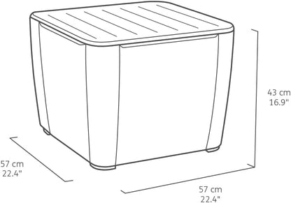 Keter Marie hoek loungeset + Luzon tafel - grafiet