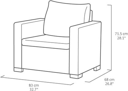 Allibert California Loungeset - 4-personen - Grafiet