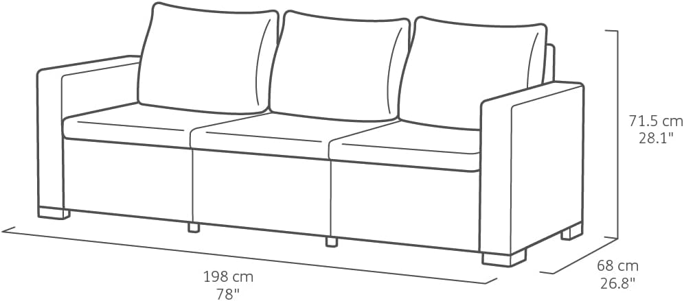 Allibert California Chaise Longue Loungeset - 3 a 4 personen - Cappuccino