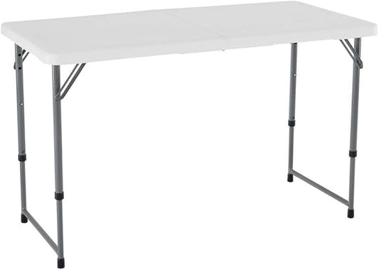 LIFETIME 92100 - In hoogte verstelbare klaptafel wit 121,9x61x61-91,4 cm