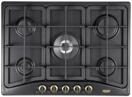 DeLonghi ANF 57 PRO Geïntegreerde gaskookplaat, antraciet, gaskookplaat, email, antraciet, gietijzer, medium
