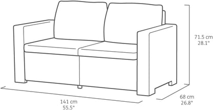 Allibert California Loungeset - 4-personen - Grafiet
