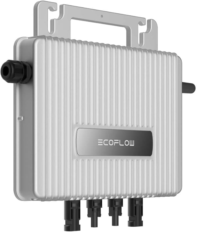 EcoFlow Stream Micro-omvormer, 600 W, WLAN voor balkonkrachtcentrale, PV-omvormer voor 2 zonnepanelen, IP67 waterdicht, geïntegreerde MPPT, app-besturing