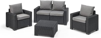 Allibert California Loungeset - 4-personen - Grafiet
