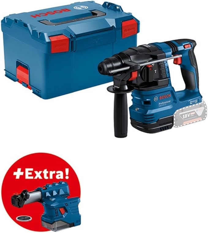 Bosch Professional 18V System perforateur sans-fil GBH 18V-22 (avec SDS plus, idéal pour percer des trous de 6 mm à 10 mm, KickBack Control et Vibration Control, avec GDE 18V-12, dans L-BOXX)