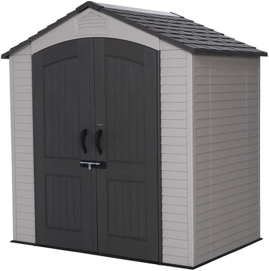 Lifetime 60057 7 Ft. x 4.5 Ft Openluchtopslagloods met staalversterkte muren, bruin
