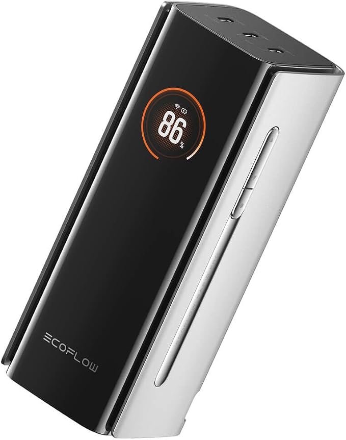 EcoFlow RAPID Pro Power Bank 20.000 mAh | 230 W Max & ge&iuml;ntegreerde kabel 100 W | opladen 120 W | Oplader 4 poorten voor iPhone 15/16, MacBook, Samsung Galaxy, DJI Mavic (laadstation niet inbegrepen)