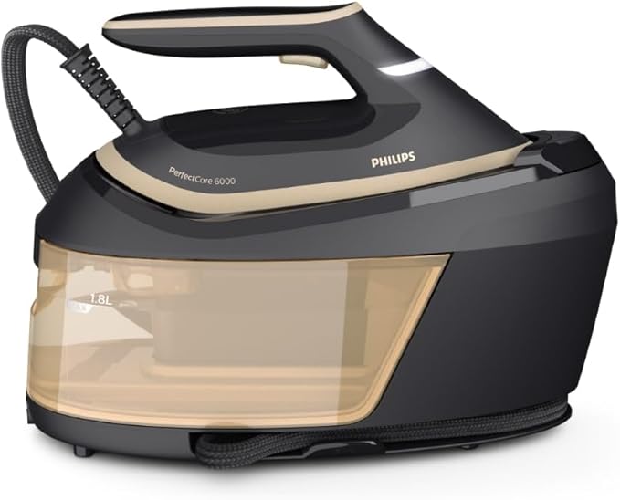 Philips PerfectCare 6000 Series Stoomgenerator, Krachtige Stoom, Compact Ontwerp, 1,8L Afneembaar Waterreservoir, SteamGlide Advanced Zoolplaat (PSG6064/80)