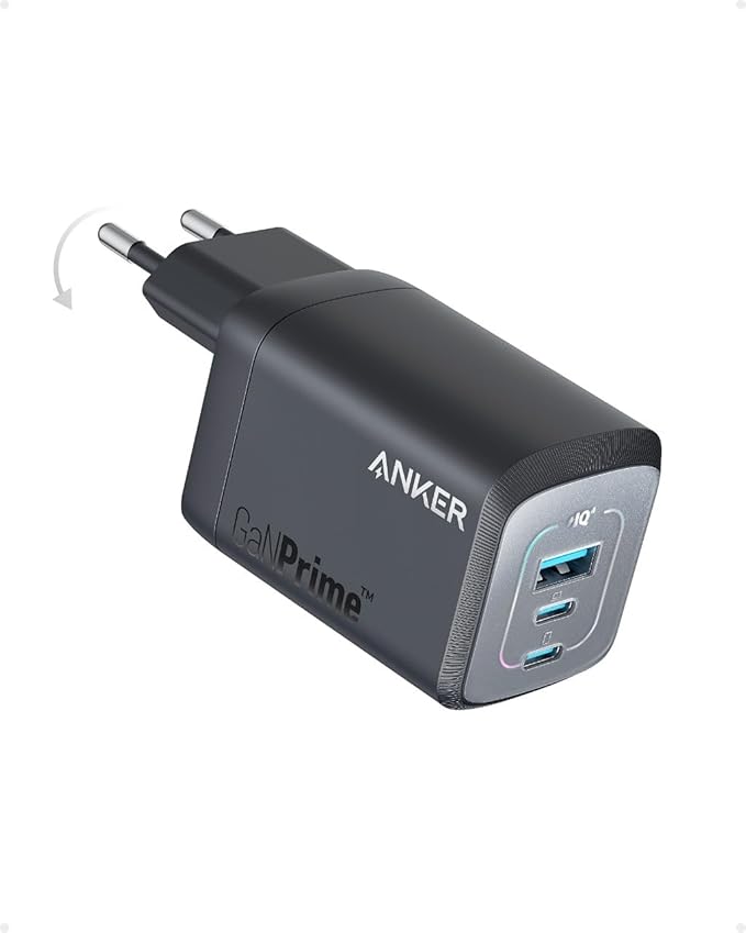 100W-USB-C-oplader, Anker Prime GaN Wall Charger, compacte, inklapbare snellader met 3 poorten voor MacBook Pro/Air, iPad Pro, iPhone 15/15 Pro, Galaxy S23/S22, Note20, Pixel, Apple Watch en meer