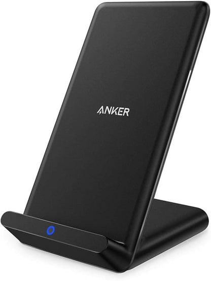 Anker PowerPort Wireless Charger, Qi-gecertificeerde draadloze laadstandaard voor iPhone XS Max/XR/XS/X/8/8 Plus, Samsung Galaxy S9/S8/S8 Plus/S7/Note 8, Nexus, HTC, LG en nog veel meer