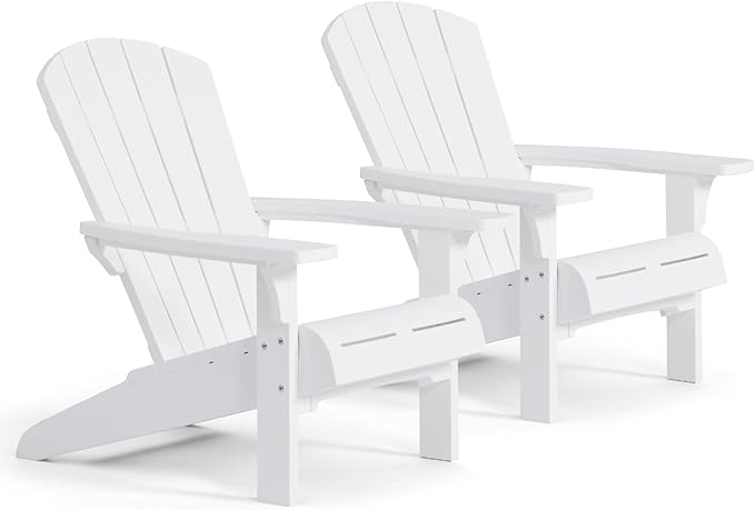 Keter Troy Adirondack Tuinstoel - set van 2-81x80x96,5cm - Wit