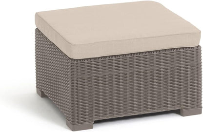 Allibert California Chaise Longue Loungeset - 3 a 4 personen - Cappuccino