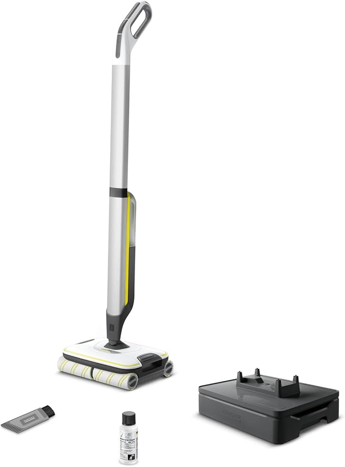 Kärcher Floor Cleaner FC 7 Cordless, draadloze vloerreiniger met 4 roterende microvezelrollen, Accuduur: ca. 45 min, Oppervlakte per acculading: ca. 175 m²