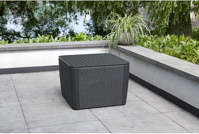 Keter Marie hoek loungeset + Luzon tafel - grafiet