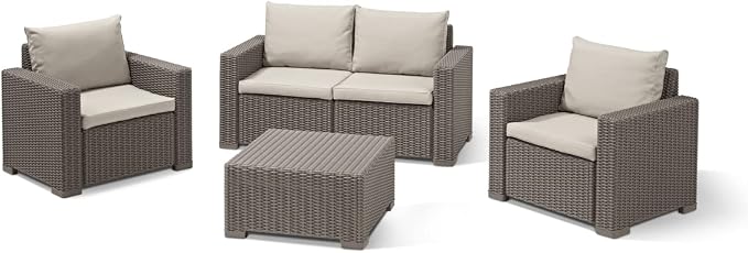 Allibert California Loungeset - 4-personen - Cappuccino