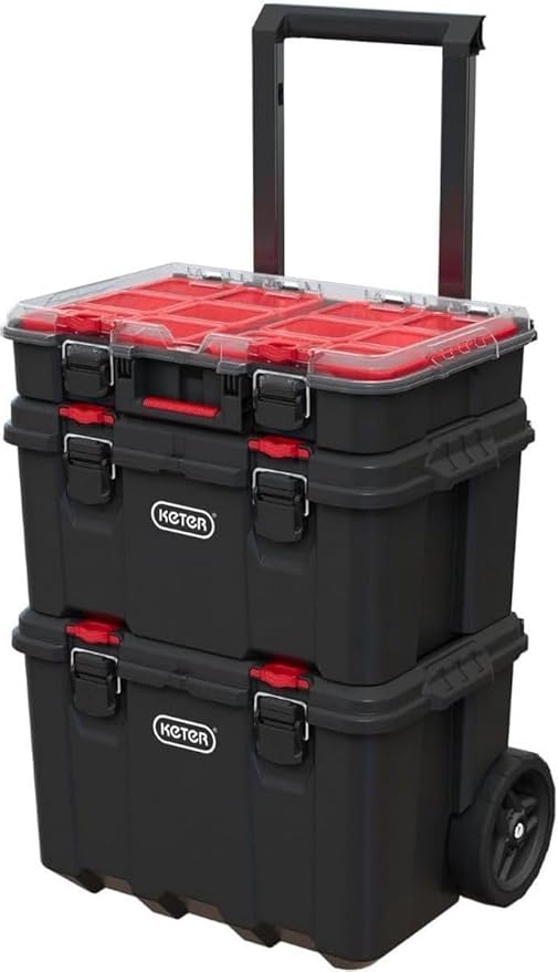 Keter Set of 3 Stack N Roll Boxes