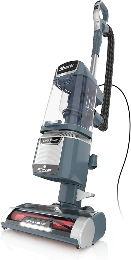Shark Anti Hair Wrap Plus rechtopstaande snoer huisdier vacuüm, 2.5L, aangedreven lift-away, anti-allergeen afdichting, harde vloer en tapijt modus, 750W, 8m snoer, multi-oppervlak en huisdier haar