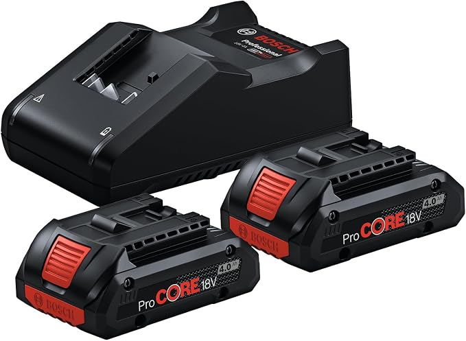 Bosch Professional 18V System accuset (2x 4,0 Ah accu + oplader GAL 18V-40, in kartonnen doos)