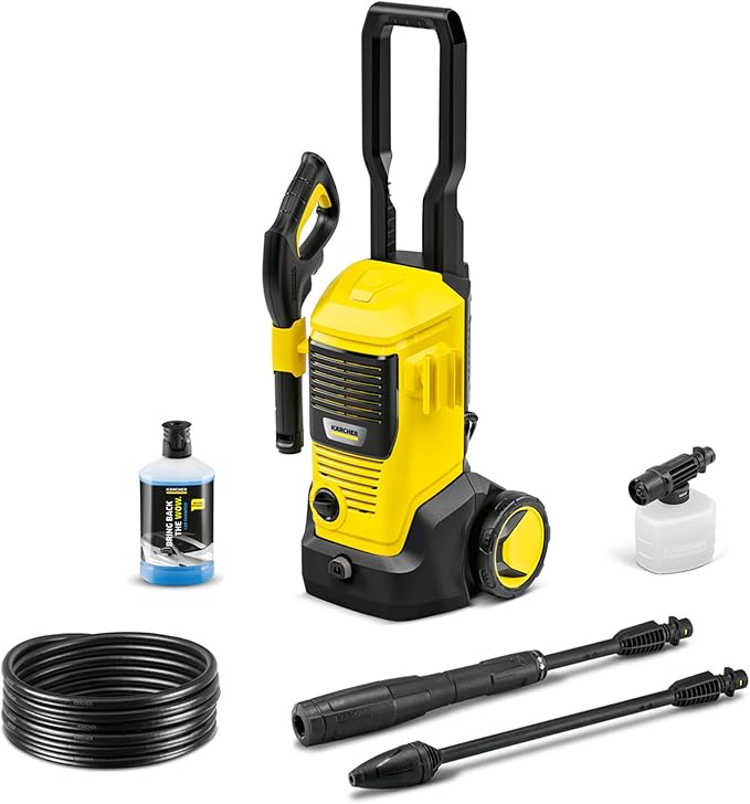 Kärcher hogedrukreiniger K 5 FJ, druk: max. 145 bar, opbrengst: 500 l/u, oppervlakteprestatie: 40 m²/u, waterfilter, gewicht: 6,3 kg, HD-pistool, HD-slang, vuilfrees, Vario Power Jet, schuimsproeier
