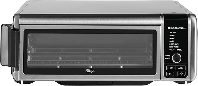 Ninja Foodi 8-in-1 Multifunctionele Oven, Draagbare Mini-Oven voor Aanrecht en Werkbladen, Multifunctionele Oven met 8 Kookfuncties; Braden, Grillen, Bakken en Meer, Zilver/Zwart SP101EU