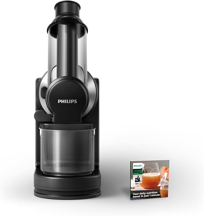 Philips Sapcentrifuge Viva Collection - Eenvoudig schoon te maken - Vultrechter met brede mond - Druppelstop - Vaatwasmachinebestendige onderdelen - Met receptenboekje - Inhoud kan 1 liter - HR1889/70