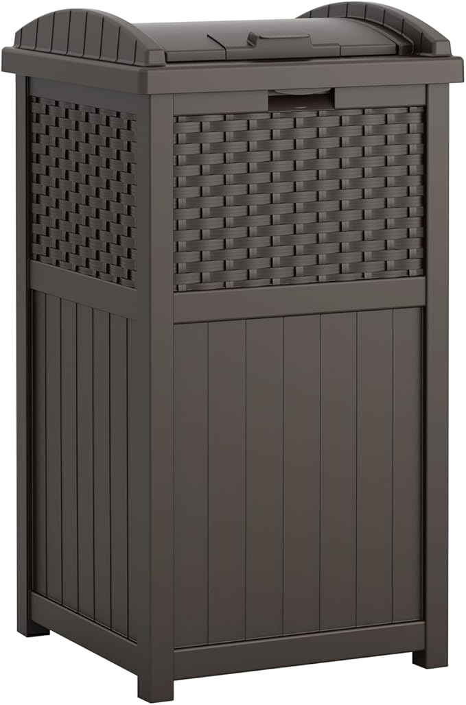 Suncast GHW1732 Hars Rieten Prullenbak Hideaway