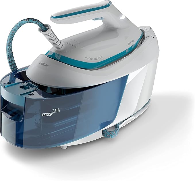 Philips PerfectCare 6000-Serie Stoomgenerator - 2400 Watt, 500 g Stoomstoot, 6,5 Bar Druk, OptimalTEMP Technologie, 1,8 l Reservoir, Wit/Blauw (PSG6022/20)