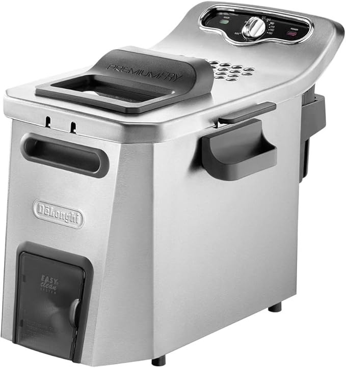 De'Longhi F44532CZ Friteuse 5 l, metaal, zilver