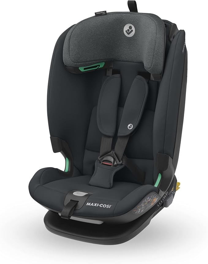 Maxi-Cosi Titan Plus i-Size, Meegroei ISOFIX Kinderautostoel, 15 maanden - 12 jaar (76-150 cm), G-CELL-bescherming, 4 Ligstanden, Kussens van Zacht Schuim in Hoofdsteun, Authentic Graphite