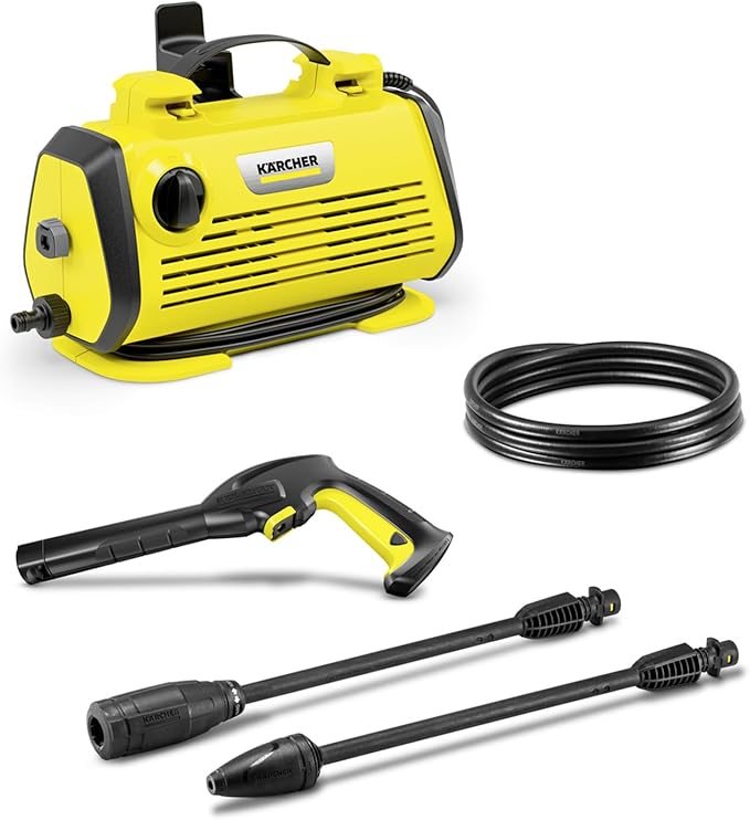 Kärcher hogedrukreiniger K 3 Horizontaal Plus, druk: max. 120 bar, opbrengst: 380 l/u, oppervlakteprestatie: 25 m²/u, gewicht: 4,8 kg, hogedrukslang en pistool, vuilfrees, straallans
