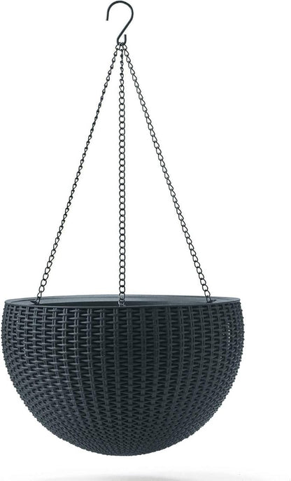 Keter Vaso da Fiori all'aperto Hanging Sphere Planter Coffee Mocha Colore Antracite Graphite Dark Brown (1, Anthracite)