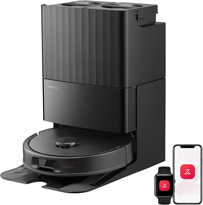 roborock Qrevo S Pro Robotstofzuiger met dweilfunctie, Upgrade van QV 35A, 18 500 Pa, 75 °C Zelfreiniging op Hoge temperatuur, Antiklitsysteem, Reactive Tech Obstakelvermijding, Alles-in-één Dock