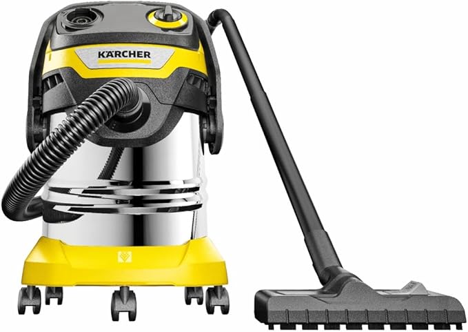 Kärcher Nat-droogzuiger WD 5 S V-25/5/22, vlakfilter, uitneembare filtercassette, automatische filterreiniging, filterzakken, 1100W, 25l roestvrijstalen container, 2,2m slang