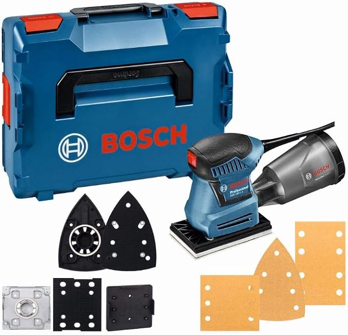 Bosch Professional Vlakschuurmachine GSS 160-1 A Multi (180 W, 1,6 mm Trillingscirkel-Ø, in L-Boxx)
