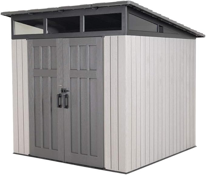 LIFETIME Plastic gereedschapshuis Mercury 254x254 cm tuinschuur gereedschapsschuur tuinhuis