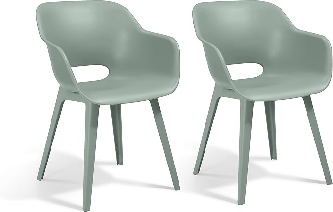 Keter Akola Kuipstoel - 2 stuks - 56,5x55x80cm – Vintage Green