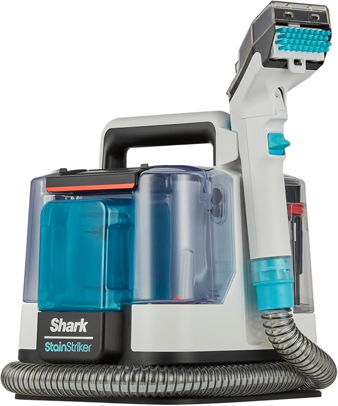 Shark Stainstriker Stain & Spot Cleaner met 5 Opzetstukken, Incl. Huisdier-, Spleet- en Slangreinigingsmondstuk, 2 Reinigingsformules tegen Vlekken, Geurtjes en Vuil, Licht en Draagbaar, PX200EUT